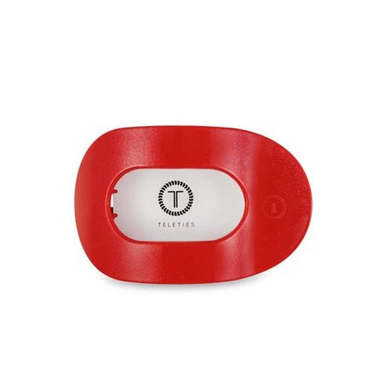 TELETIES - Large Flat Round Hair Clip - Holiday Collection - Hair Claw Clips for Women - Strong Grip, Bendable Teeth, Curved Design - For All Hair Types and Textures - Rudolph Red