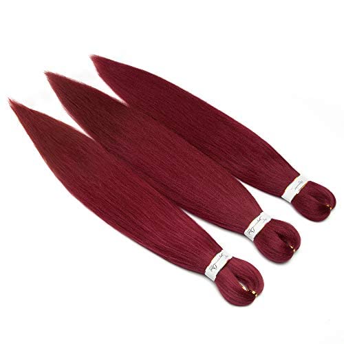 Pre-Stretched Braiding Hair Extensions Hot Water Setting Braiding Hair Easy Braid Crochet Hair Professional Itch Free Synthetic Fiber Soft Yaki Texture Braids hair 26In (2 Bundles,#900)