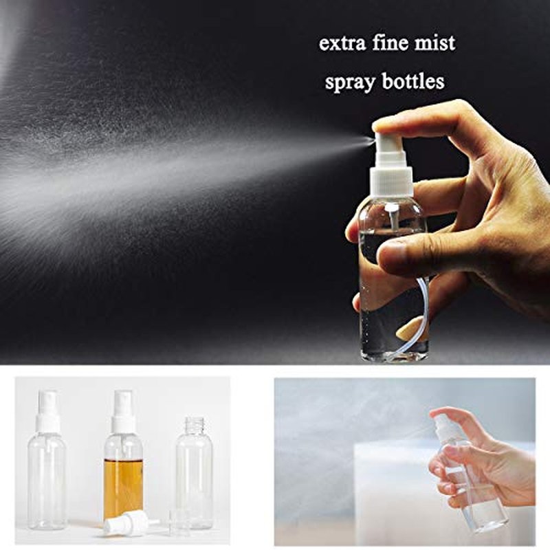 ZEJIA 3 Pack Small Spray Bottle, 2.7oz/80ml Travel Spray Bottle, Empty Fine Mist Spray Bottles, Refillable Mini Spray Bottles with Labels