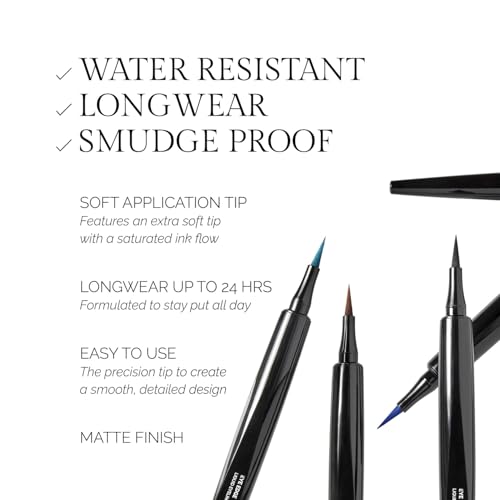 OFIR Eye Edge Liquid Eyeliner Pen | Waterproof Ultra Matte Formula, Soft Tip for Precise Application | Smudge Proof Eyeliner with Easy Flow Design | Deep Rich Brown (Carob) | 0.04 Fl Oz