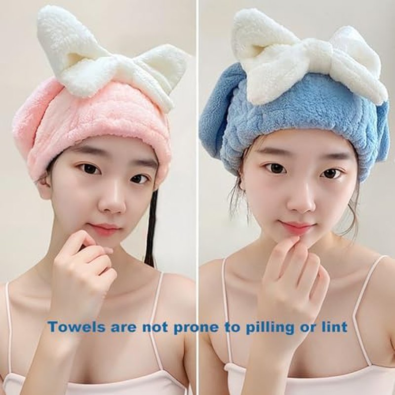 Beyonddraw New Super Absorbent Hair Towel Wrap for Wet Hair, Efficient Hair Towel Wrap for Women, Microfiber Towel for Hair Drying, Fit Comfort Ease of Use Fast Drying Hair Towel Caps (Light Beige)