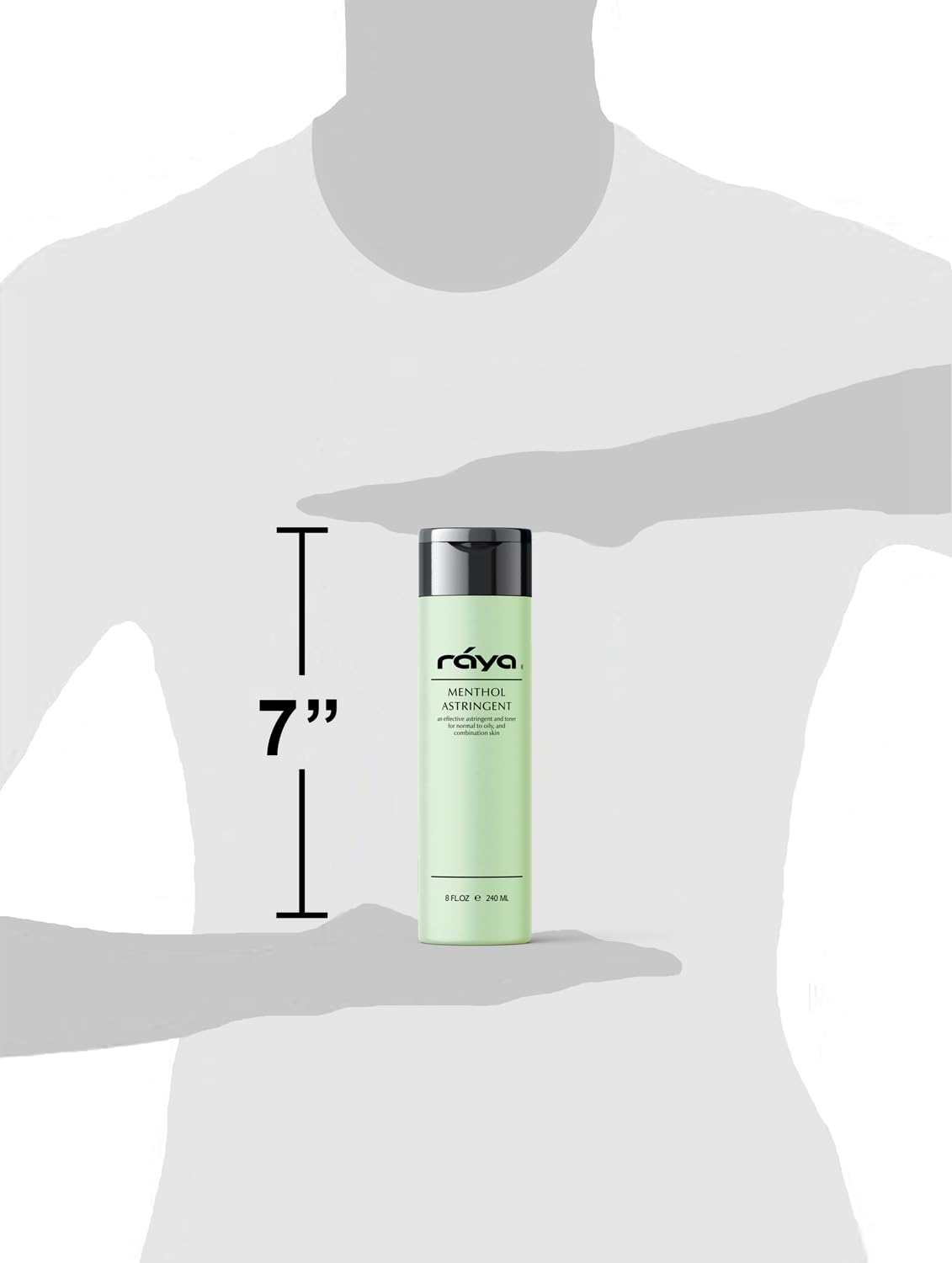 RAYA Menthol Astringent 8 oz (203) | Effective Facial Toner for Combination and Partially Oily Skin Prone to Break-Outs | Helps Refine, Tighten, and Protect pH Balance | Cools, Refreshes and Soothes