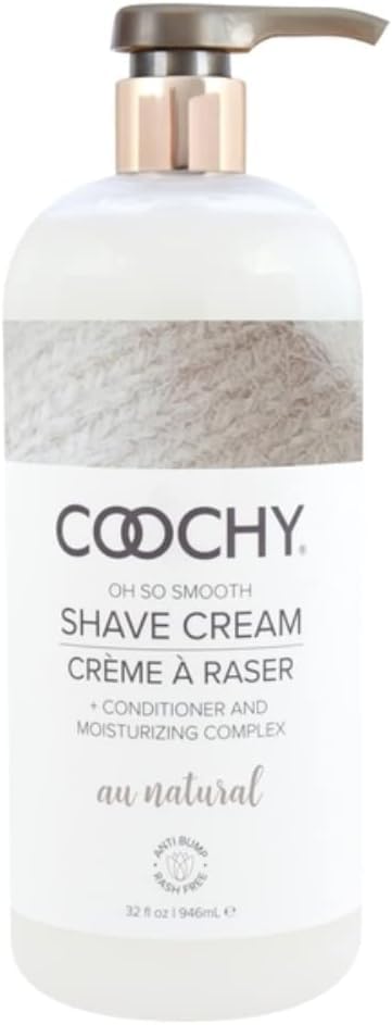 Coochy Shave Cream - Moisturizing Shave Lotion - Gentle Intimate Shaving Cream - For Bikini Area, Underarms, Legs & More - Rash-Free, Hydrating Formula - Au Natural, 12.5 oz