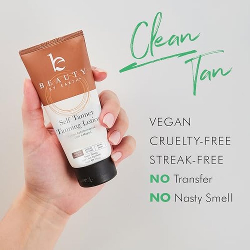 Tanning Lotion Self Tanner - With Natural and Organic Ingredients Non Toxic Sunless Browning Lotion - Best Gradual Tan Lotion for Men and Women, Fair to Medium
