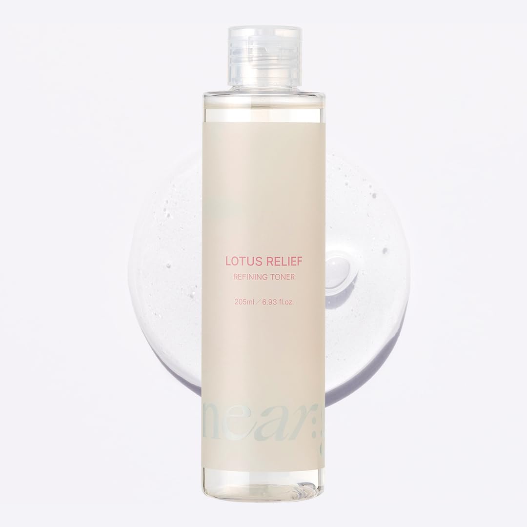 neargarden Lotus Relief Refining Toner I Astringent for Face, Skin Care, Hydrating, Calming, Refreshing, Vegan, Unscented (205ml / 6.93 fl.oz.)