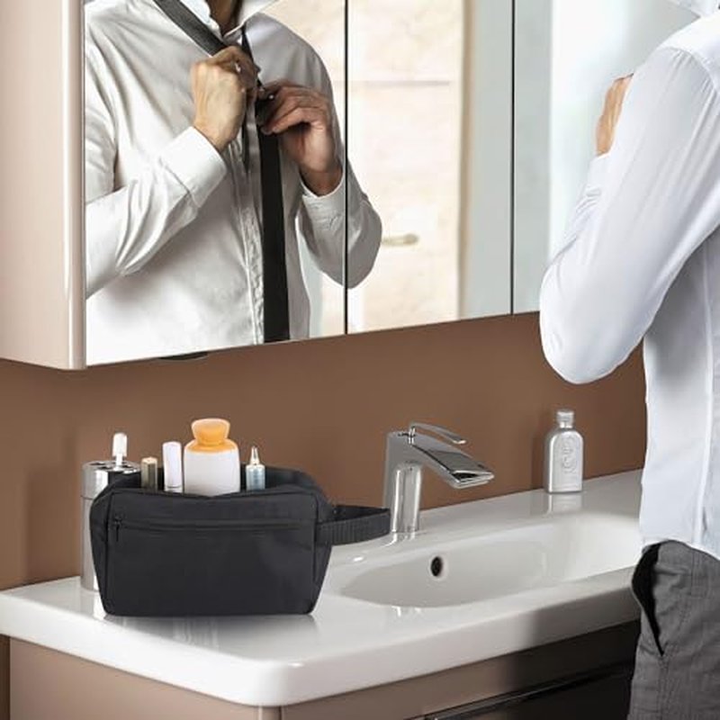 Icramsy Travel Toiletry bag Toiletry bag for women men Hanging toiletry bag Cosmetic bag Travel accessories for Women Men (Pink)