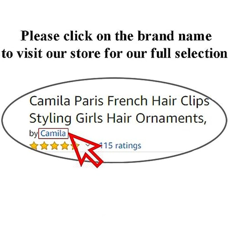 Camila Paris CP3019 French Hair Barrette Clip for Girls, Black, Rubberized Metal Clasp Strong Hold Grip Hair Clips for Women, No Slip Durable and Styling Girls Hair Accessories, Made in France