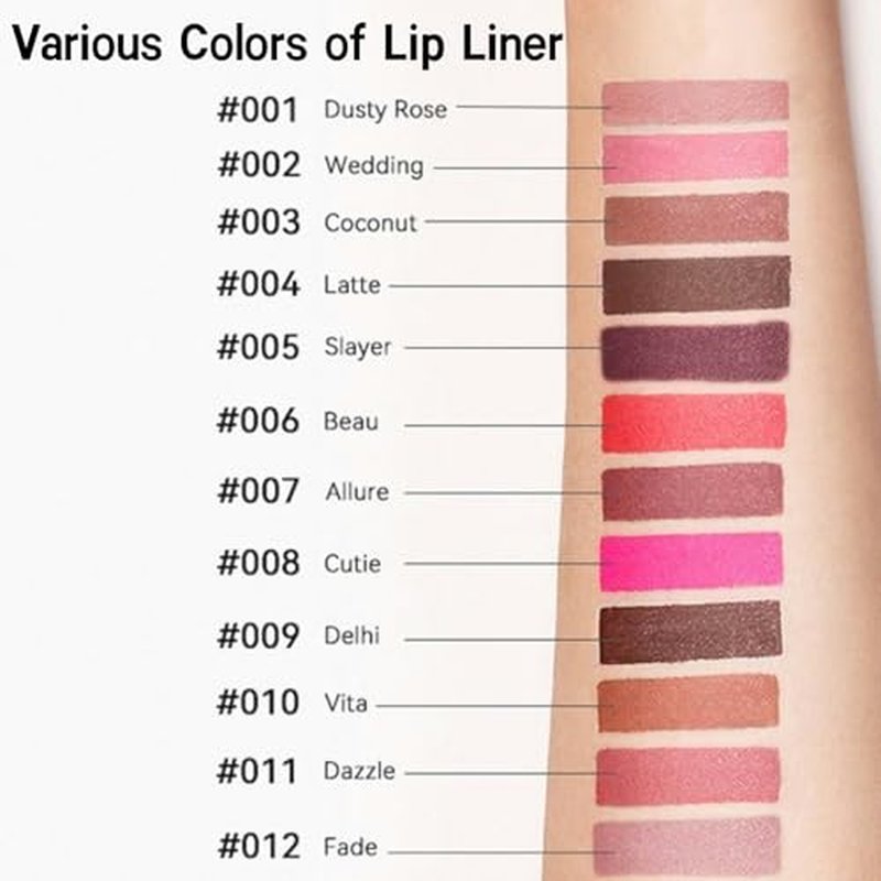 2Pcs Tinted Lip Balm and Lip Liner Set - Moisturizing Lip Crayon and High Shine Gloss, Ultra-Long-Lasting Matte Finish, Ideal Essential Set for Everyday Makeup(#1 DUSTY ROSE)