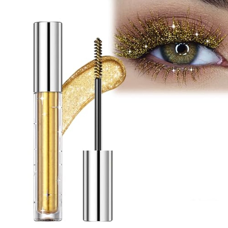 Question Beauty Glitter Mascara, 3PCS Glitter Mascara Eyeshadow, Questionbeauty Glitter Mascara, Question Beauty Mascara, Colored Mascara for Eyelashes (B)