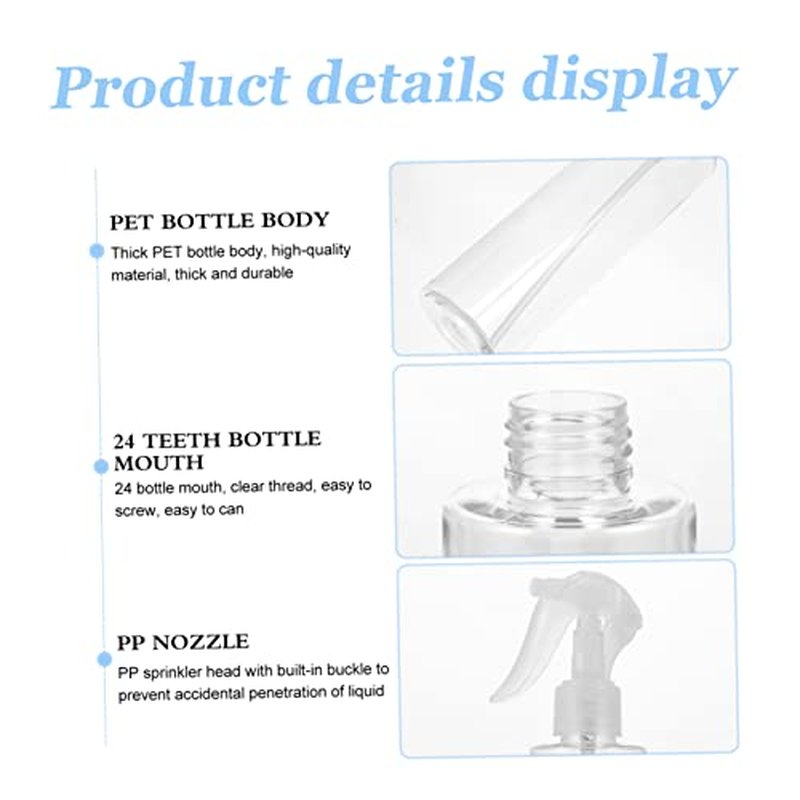 Mikinona 10pcs Spray Bottle Cleaning Solutions Sprayer Travel Dispenser Bottles Hand Soap Dispenser Liquid Makeup Cleaning Sprayer Bottle Fine Mist Sprayers Perfume Dispenser Pp re-usable