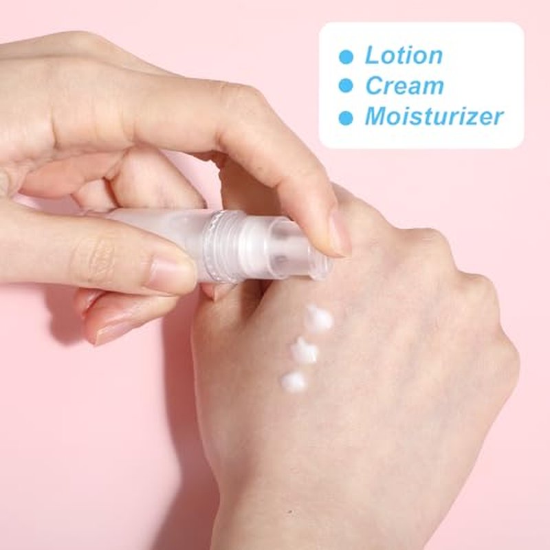 Giantree 6 Pcs 5ml Vacuum Lotion Bottles, Mini Pump Bottle Airless Travel Bottles, Clear Airless Pump Bottles Refillable Lotion Pump Bottles Containers Foundation Toiletries Vacuum Container(5ML)