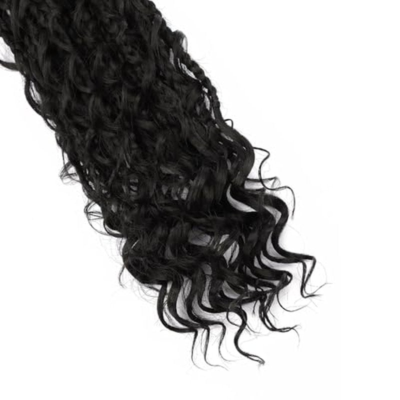 14 Inch Goddess Box Braids Crochet Hair for Black Women 8 Packs Crochet Box Braids Pre-looped Boho Box Braids Crochet Braids Synthetic Braiding Hair Extension #2