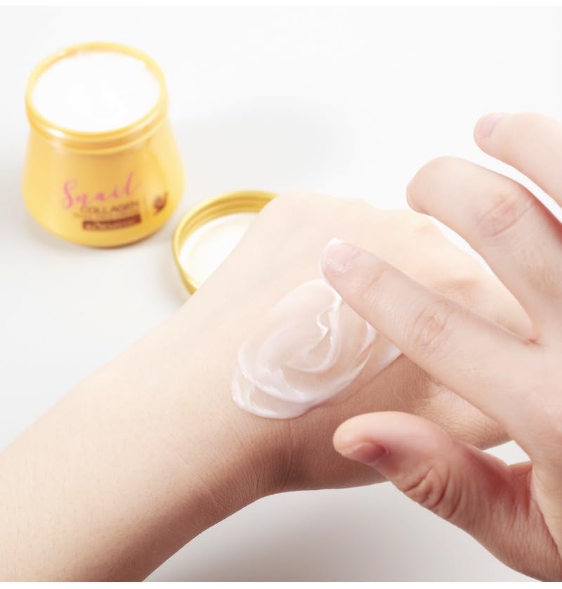 Snail Collagen Face Cream - Hydrating Anti-Wrinkle Moisturizer for Women | 2-Pack, Korean Formula, Improves Skin Firmness