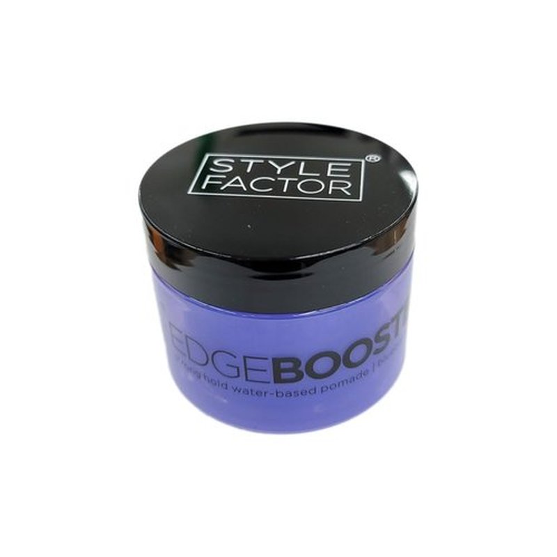 (2Pack) Style Factor Edge Booster Strong Hold Water-Based Pomade 3.38oz - Blueberry Scent