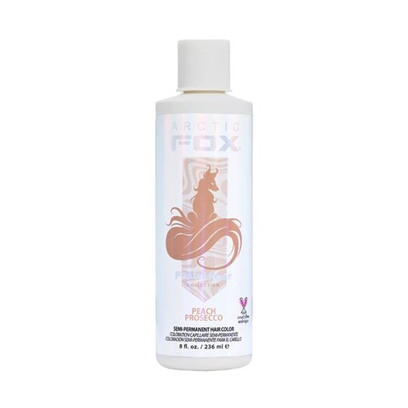 ARCTIC FOX Vegan and Cruelty-Free Semi-Permanent Hair Color Dye (8 Fl Oz, PEACH PROSECCO)