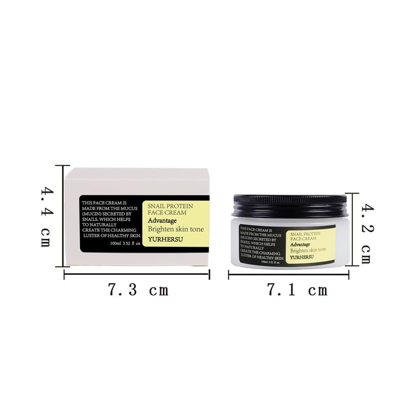 Korean Snail Mucin 93% Moisturizing Cream - Collagen Firming & Hydrating Gel for Dry/Sensitive Skin | 3.52 oz