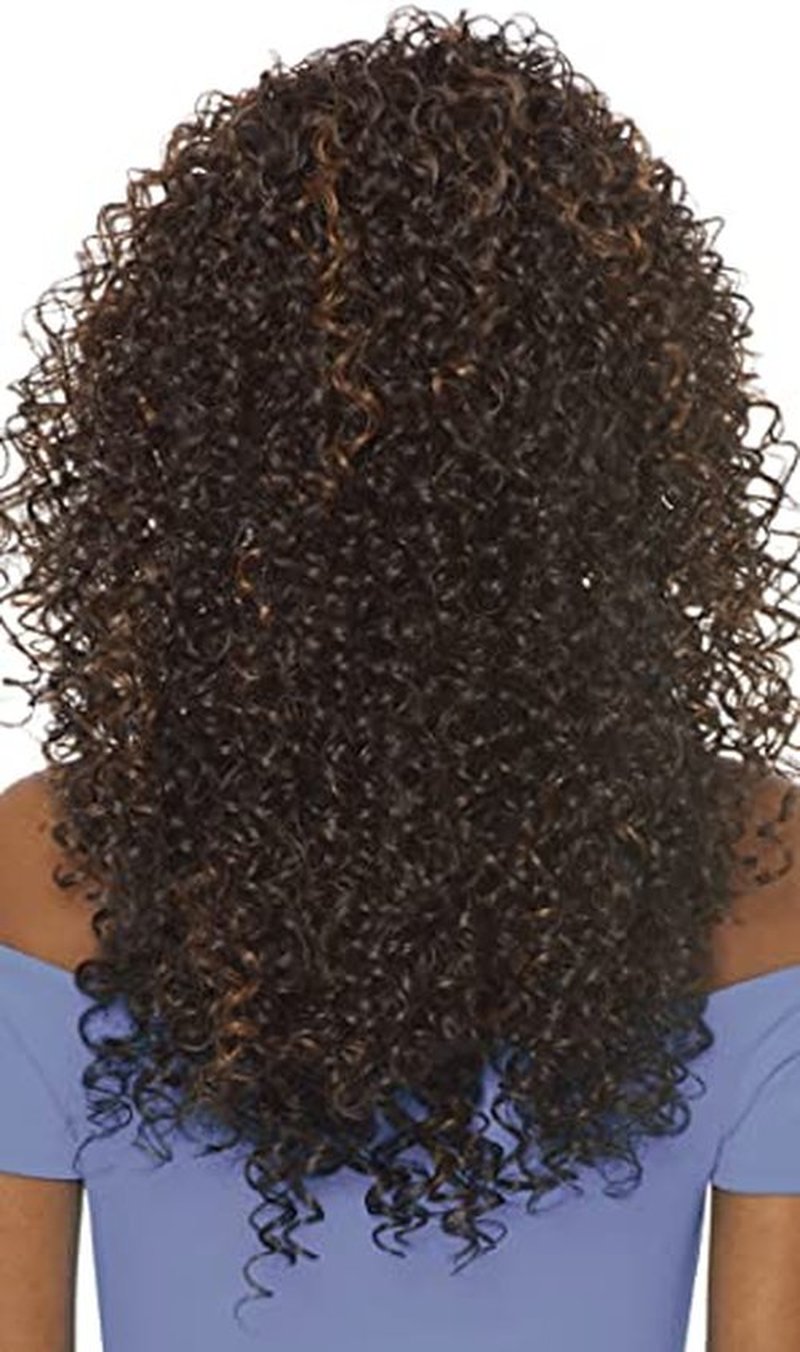 Outre DOMINICAN CURLY BUNDLE HAIR (2 Dark Brown) Batik Quick Weave Synthetic Half Wig