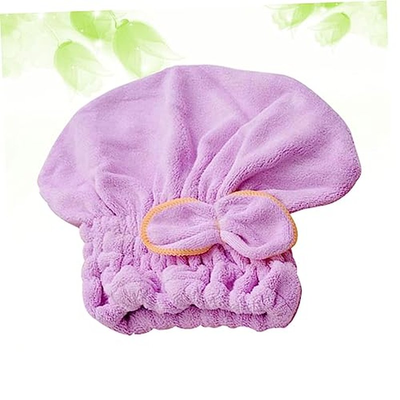 FOYTOKI Hair Drying Cap Quick Dry Towel Turban Towel Hair Long Hair Shower Hat for Hair Handkerchiefs for Women Towel for Hair Shower Head Quick Dry Head Turbans Violet