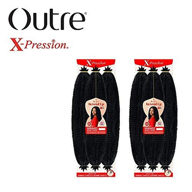 Multi Pack Deals! Outre Synthetic Braid - X Pression Twisted UP Springy Afro Twist 24" (2-Pack, 4)