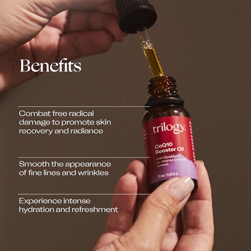 Trilogy CoQ10 Booster Oil - Age-Defying Oil that Boosts Skin Radiance and Reduces Fine Lines & Wrinkles, 0.67 fl oz (20 ml)