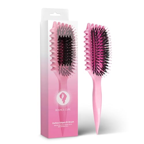 Bounce Curl Define EdgeLift Brush, 5-in-1 Tool for Effortlessly Defined Curls, Waves & Coils, Reduces Frizz - Brick Red