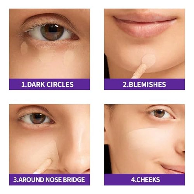 Diaoni Concealer, Diaoni Coverage Concealer, Diaoni Liquid Concealer, Full Coverage Concealer, Foundation Concealer Cream Hydrating Waterproof and Light Long Lasting (01)