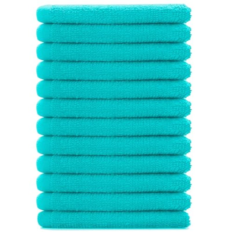 DAN RIVER 100% Cotton Washcloths 12 Pack Premium Quality Face and Body Cloth, Quick Dry Essential Towels for Bathroom, Hand, Kitchen & Cleaning, Baby Washcloths | 12X12 in | 400 GSM | Orange Rust