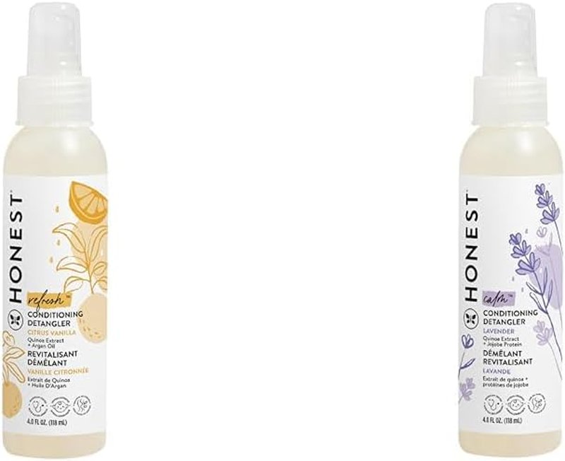 Conditioning Hair Detangler Spray Variety Pack - Tear-Free & Hypoallergenic | Lavender, Citrus Vanilla, Sweet Almond | 4 fl oz Each (Pack of 3)