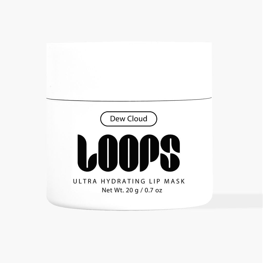 LOOPS Dew Cloud Ultra Hydrating Full Size Korean Lip Mask -Nourish, Restore,and Replenish Hydration Beyond the Surface-Enhances Skin Barrier and Deeply Moisturizes Lips -Ultra Hydrating Mini Lip Balm