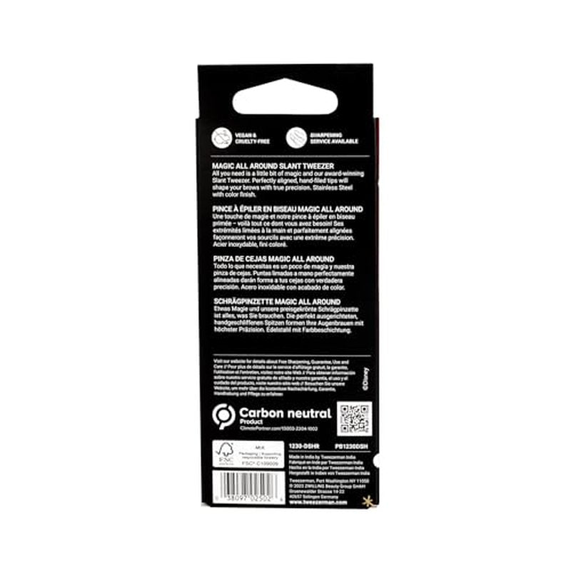Tweezerman Magic All Around Slant Tweezer - Eyebrow Tweezers for Women and Men