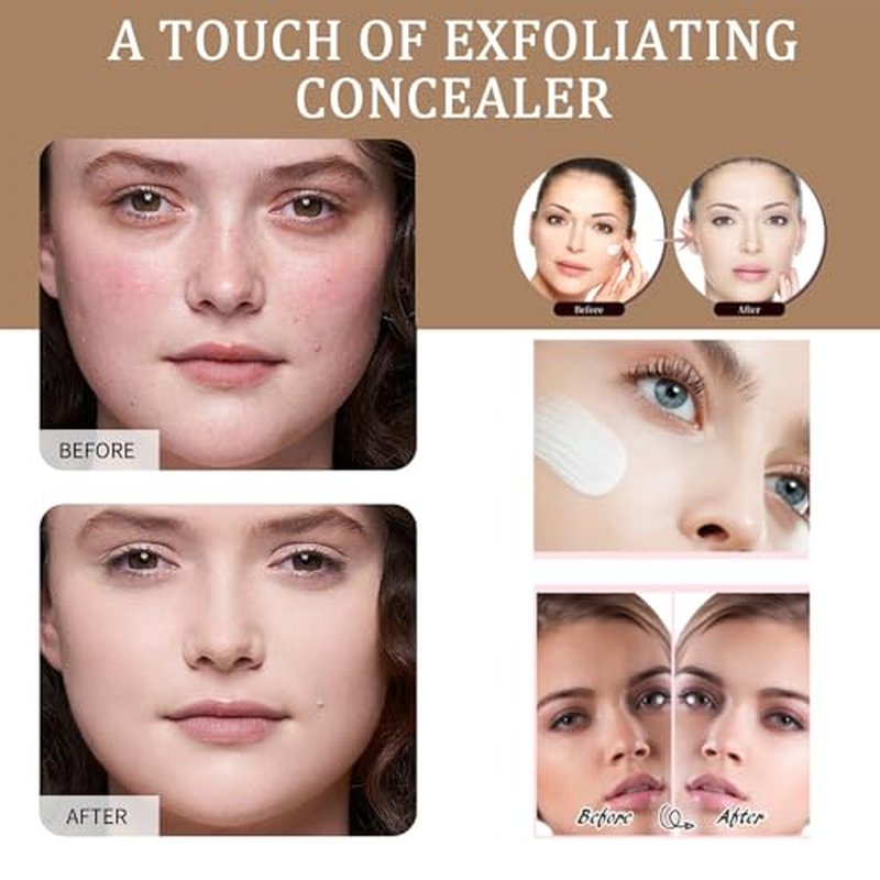 Match Cosmetics Foundation 4 In 1 - Hydrating Medium Concealer with SPF 50+ Inspired, Longwearing & Waterproof, Hydrating Color Changing Foundation Light Spectrum (Natural Color, 1)