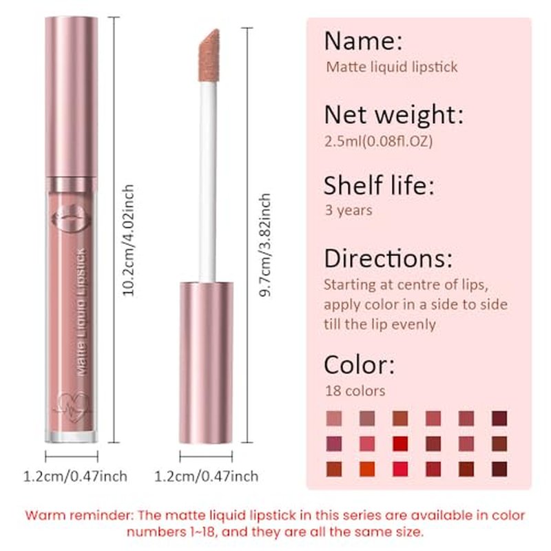 JUAAZIN 1Pcs Lip Liner Pencils and 1 Pcs Lip Gloss Makeup Set, Old Mauve Matte Rich Lip Colors Liner Crayon Liquid Lipstick for Sculpting Lips, Long-Lasting Waterproof Longwear Smudge-Proof 06#