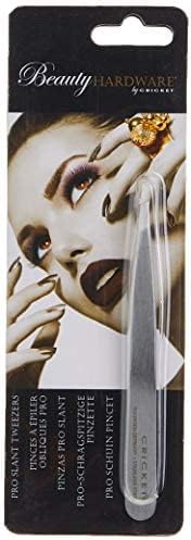 Pro Slant Tweezers - Precision Hair Removal Tool in Durable German Stainless Steel for Eyebrows & Facial Grooming