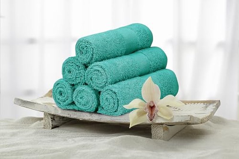 Premium Wash Cloths Pack of 12 (13" x 13" Inches)- 100% Combed Ring Spun Cotton WashCloth - Luxury Washcloths – Ultra Soft Face Towels - Highly Absorbent Wash Cloth for Face (Sea Green)