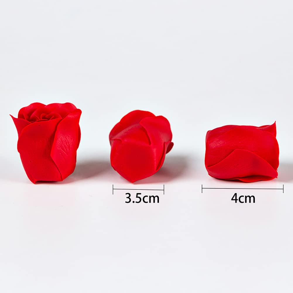 EUBUY 81PCS Bath Soap Rose Flower, Scented Soap Rose Petals Body for Valentine's Day, Wedding, Anniversary, Birthday, Petals Body Soaps in Gift Box
