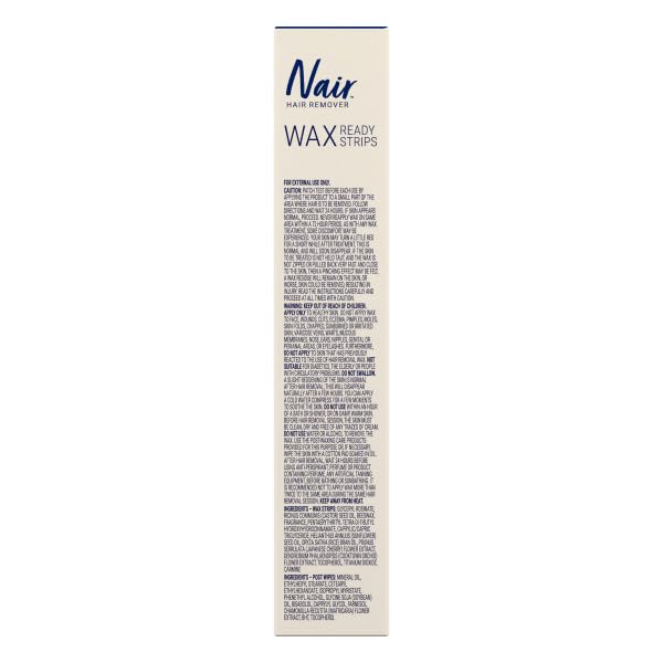 Nair Hair Remover Wax Ready-Strips 40 Count Legs/Body (3 Pack)