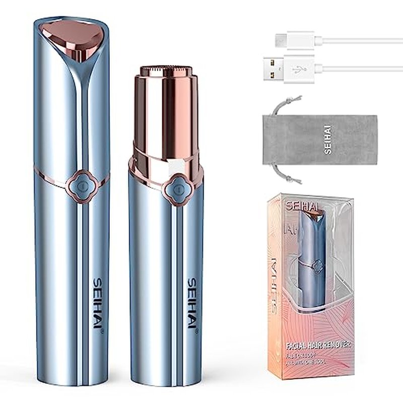 SEIHAI Hair Removal Device, Facial Hair Removal for Women, Rechargeable Hair Remover for Women, Facial Hair Remover for Face, Upper Lip, Chin, with a Branded Storage Bag