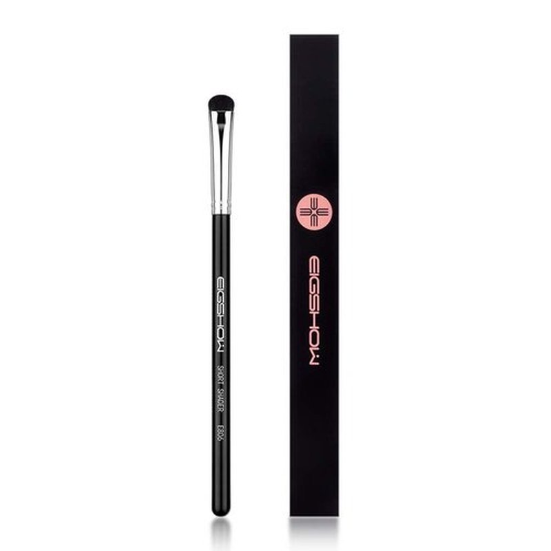 Eyeshadow Smudge Brush Short Shader Precision Makeup Brush High-End Small Eyeshadow Brush for Creasing & Cat Eye Makeup Look - Premium Quality - Cruelty Free E806 Black