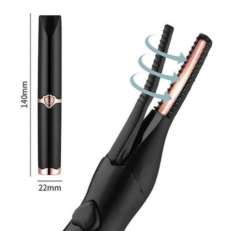 hoehew Heated Eyelash Curler for Women - 2025 Upgrade Electric Eyelash Curler with USB Rechargeable, 3 Heat Modes, Fast Heat up in 8s, 24 Hours Long Lasting (Black)
