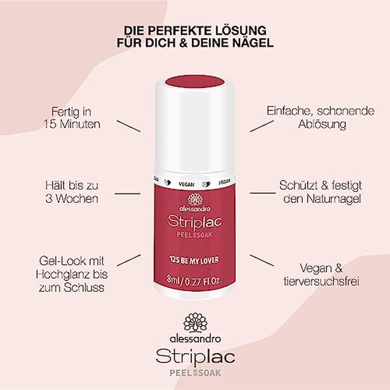 alessandro Striplac Peel or Soak Nail Polish - 149 Urban Blush for Women - 0.27 oz