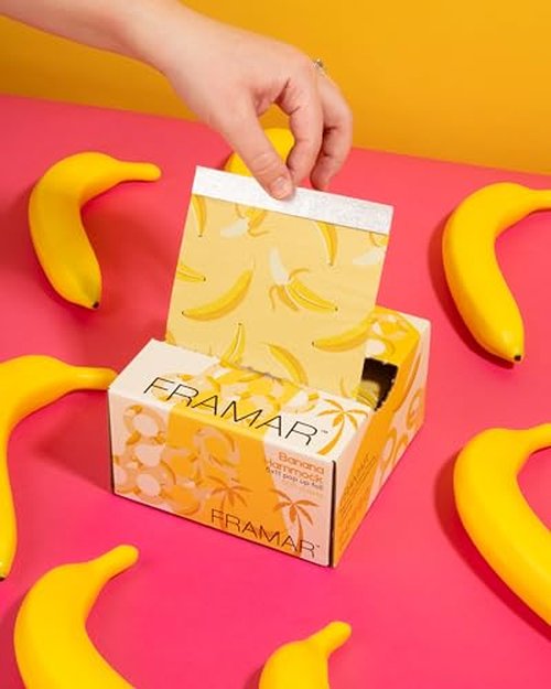 FRAMAR Banana Hair Foil – Hair Foils for Highlighting, Pop Up Foil for Hair Highlighting, Salon Foils for Hair Highlighting Kit, Long Hair Foils for Bleach, Salon Foils for Hair Stylist – 500