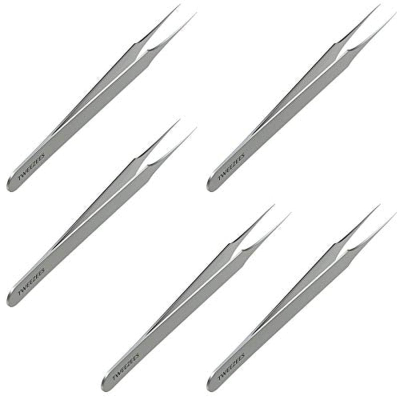 Ingrown Hair Tweezers | Pointed Tip | Precision Stainless Steel | Extra Sharp and Perfectly Aligned for Ingrown Hair Treatment & Splinter Removal For Men and Women | By Tweezees