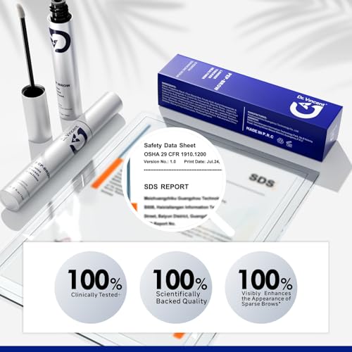 Eyebrow Growth Serum with Biotin Peptides, 2.3¡¿ Absorption Advanced Formula for Naturally Fuller, Thicker, Stronger Brows, Vegan Cruelty-Free, 0.17 Fl Oz (5mL)