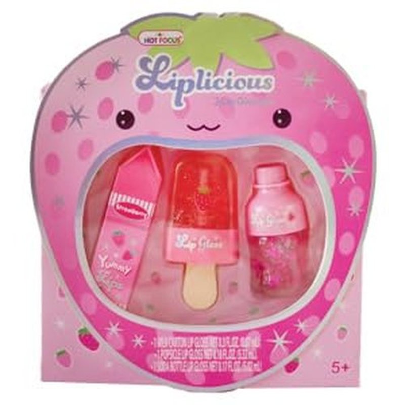 Hot Focus | Strawberry Flavored Lip Gloss Set – Assorted Fruity Lip Gloss Flavors, Non-Toxic Makeup for Kids & Teens
