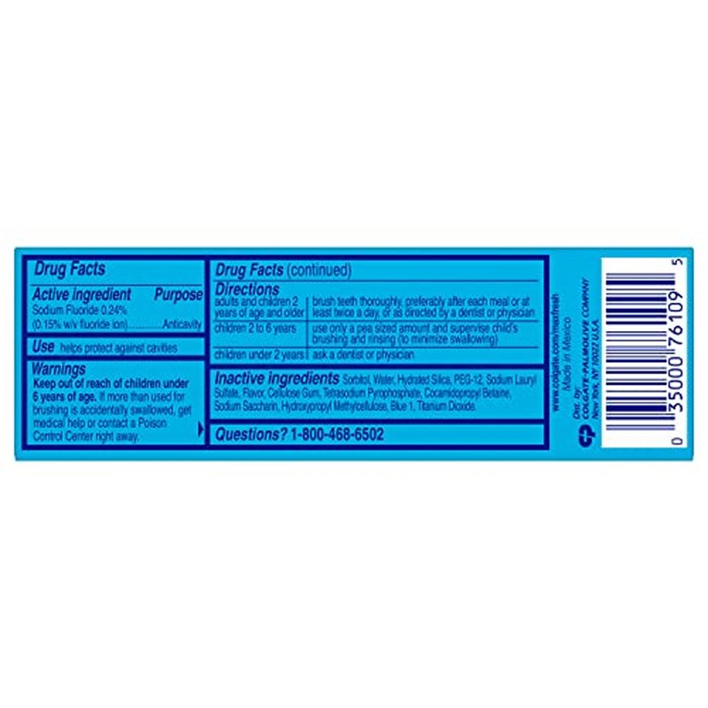 Colgate Max Fresh Travel Size Toothpaste with Mini Breath Strips, Cool Mint - 24 Pack