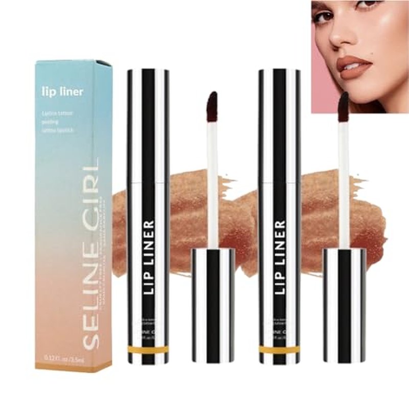 Pimaup Qorva Peel off Lip Liner Stain, Qorva Lipstick, Timbersonic Lip Stain Peel, Timbersonic Peel off Lip Liner Stain, Lip Stain Peel off Long Lasting Waterproof, Non-stick Cup (2pcs-1#)