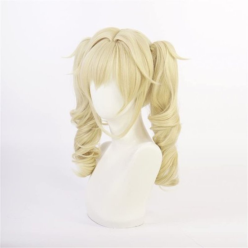 Mystylecos Barbara Cosplay Curly Wig with Ponytails Gold Costume Party Wig