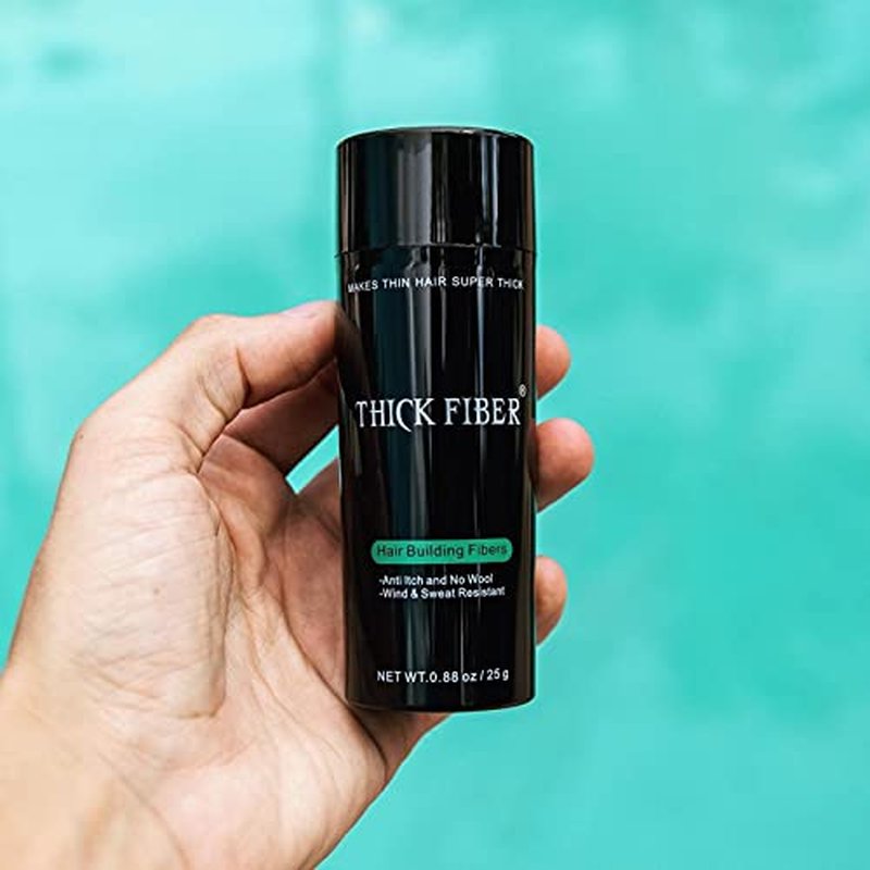 THICK FIBER Hair Building Fibers for Bald Spots & Thinning Hair (AUBURN) - 25g Bottle - Conceals Hair Loss in Seconds - Hair Fibers for Men & Women