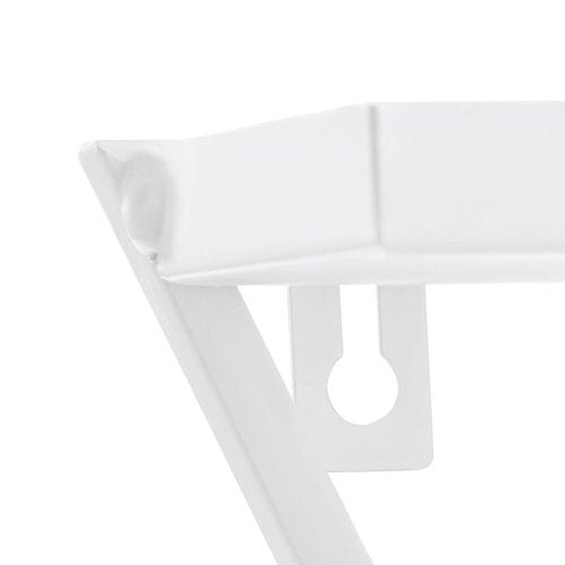 LEYSRIS Wall-Mounted Nail Polish Rack, Set of 10 Triangular White Nail Polish Shelf Lipstick Perfume Cosmetic Display Shelf for Home Spa Nail Salon Shop