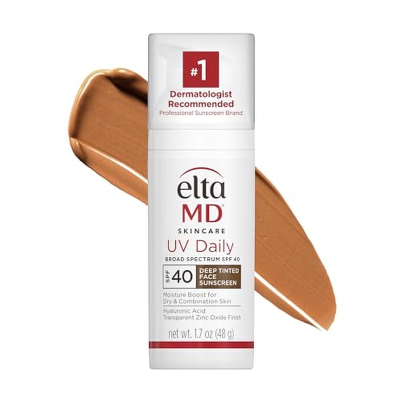 EltaMD UV Daily SPF 40 Tinted Face Sunscreen Moisturizer, Lightweight Tinted Sunscreen for Face, 1.7 oz Pump (Pack of 2)